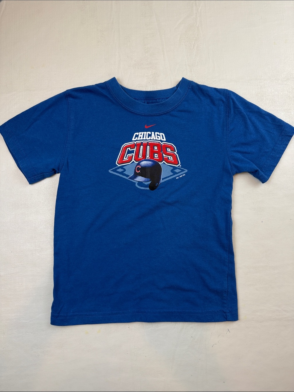 Nike Royal Blue Chicago Cubs Logo Short Sleeve Crewneck Tee Size 3T
